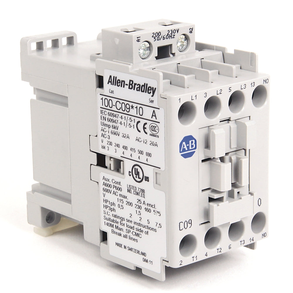 Allen-Bradley 100-C09EJ10 IEC Contactor, 9 A, 24 VAC Coil — New Surplus