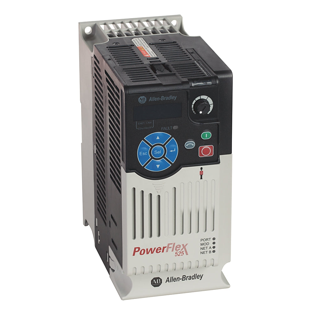Allen-Bradley 25B-D010N104 PowerFlex 525 AC Drive, 5 HP, 480 VAC — New Surplus