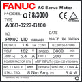 FANUC A06B-0227-B100 AC Servo Motor, αiS 4/4000 — Brand New